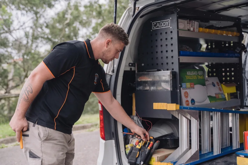 Licensed Wollstonecraft electrician working on a residential job